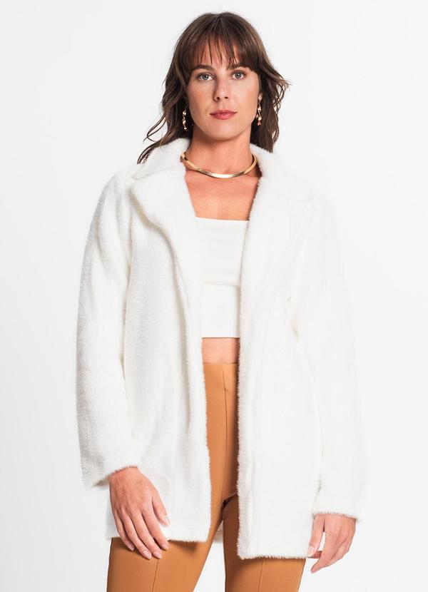 Endless - Casaco Feminino em Tweed Favo Bege