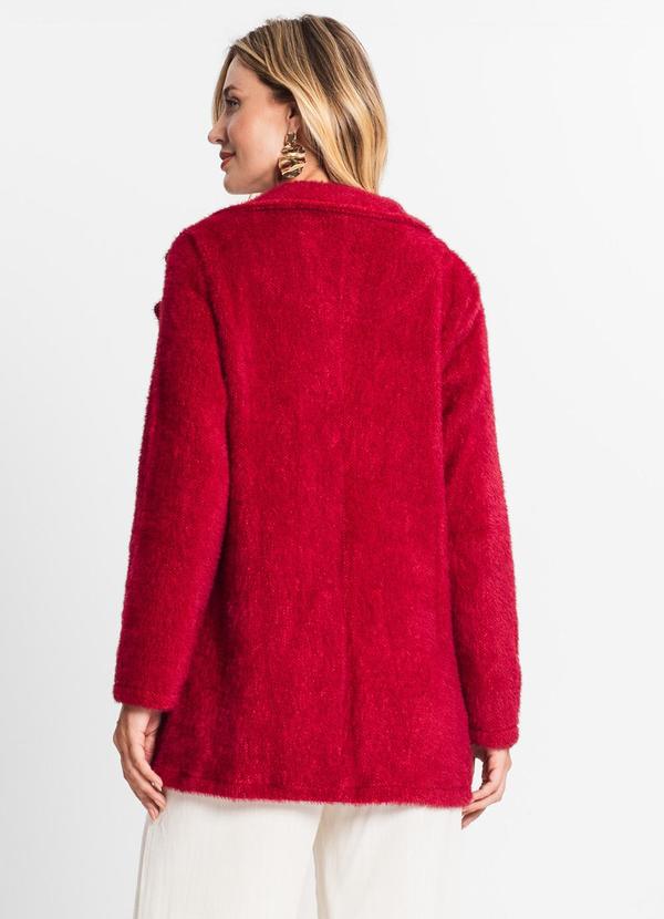 Endless - Casaco Feminino em Tweed Favo Vermelho 2