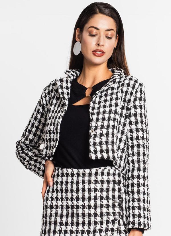 Endless - Casaco Feminino em Tweed Glow Preto