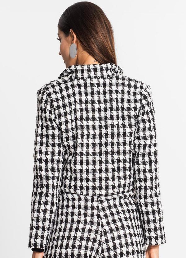 Endless - Casaco Feminino em Tweed Glow Preto 2