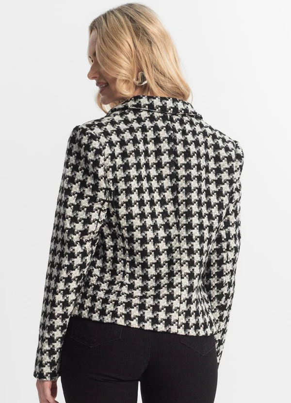 Rovitex - Casaco Feminino Tweed com Botões Giada Preto 2