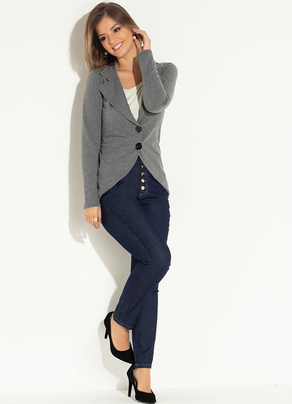 Quintess - Casaco Fraque Mescla Abertura em Botão 3