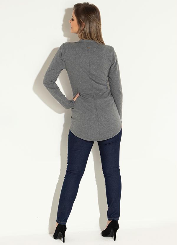 Quintess - Casaco Fraque Mescla Abertura em Botão 4