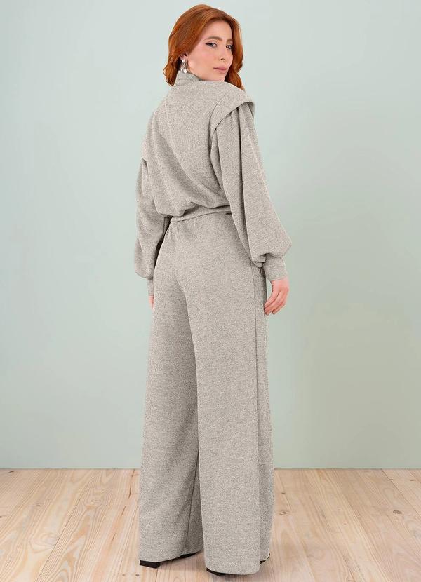 Angel - Casaco Gola Alta Malha Lurex Cinza 4