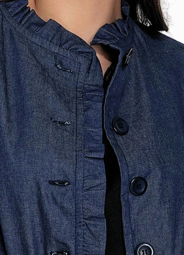 Rosalie - Casaco Jeans Azul com Babado 3