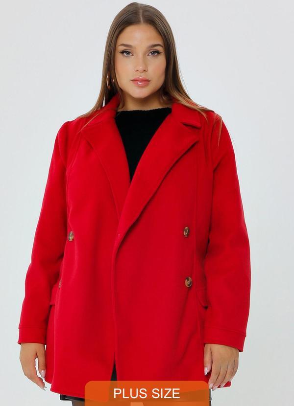 Gatabakana - Casaco Lã Batida Lux Mais Gata Vermelho
