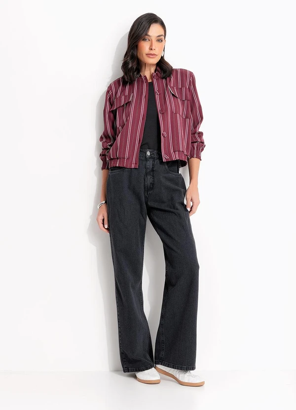 Quintess - Casaco Listrado Vermelho em Tecido de Alfaiataria 9