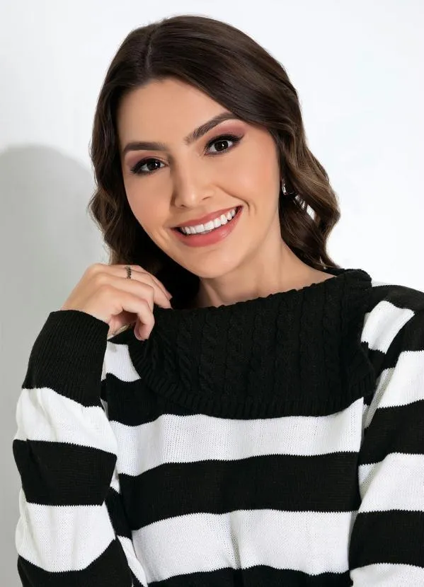 Rosalie - Casaco Listras com Gola 3