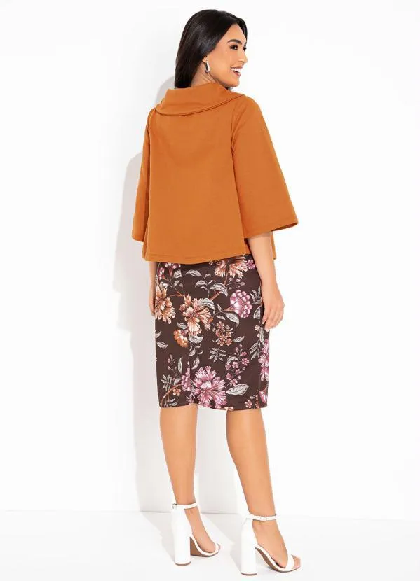 Rosalie - Casaco Marrom com Flor Bordada 4