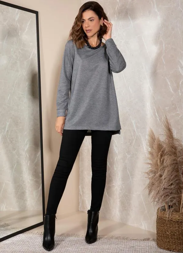 Quintess - Casaco Mescla Escuro em Moletinho 3