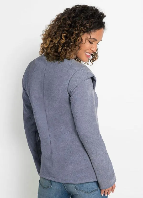 Queima Estoque - Casaco Muscle Decote Redondo Azul 9