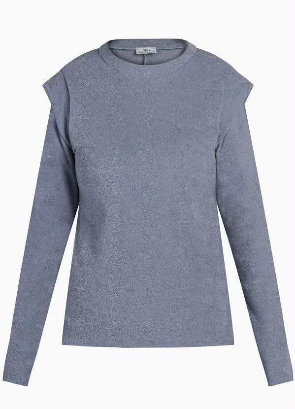 Queima Estoque - Casaco Muscle Decote Redondo Azul 2