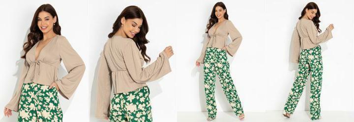 Casaco Nude com Elstico e Amarrao