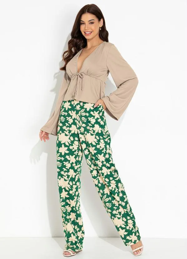 Moda Pop - Casaco Nude com Elástico e Amarração 3