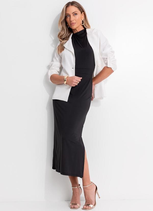 Quintess - Casaco Off White em Crepe Plano 2