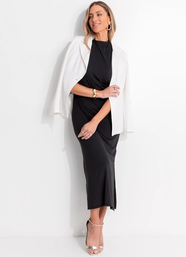 Quintess - Casaco Off White em Crepe Plano 4