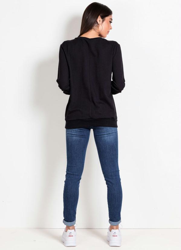 Outlet - Casaco Off White, Roxo e Preto com Recortes 4