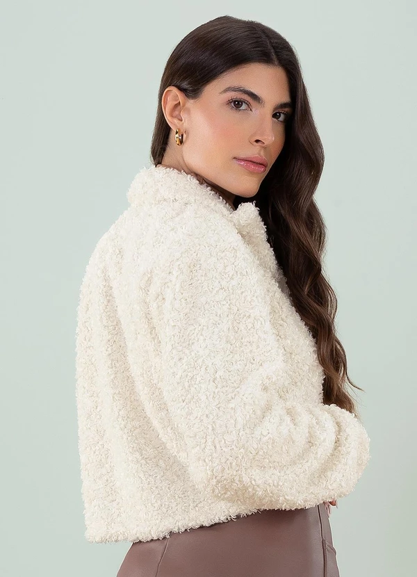 Angel - Casaco Pelo Lurex Branco 2