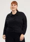 Cativa - Casaco Plus Size em Tecido Marrom Escuro - variação: Preto