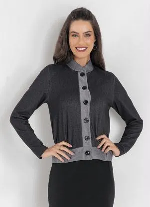 Rosalie - Casaco Preto com Botões - ROSALIE