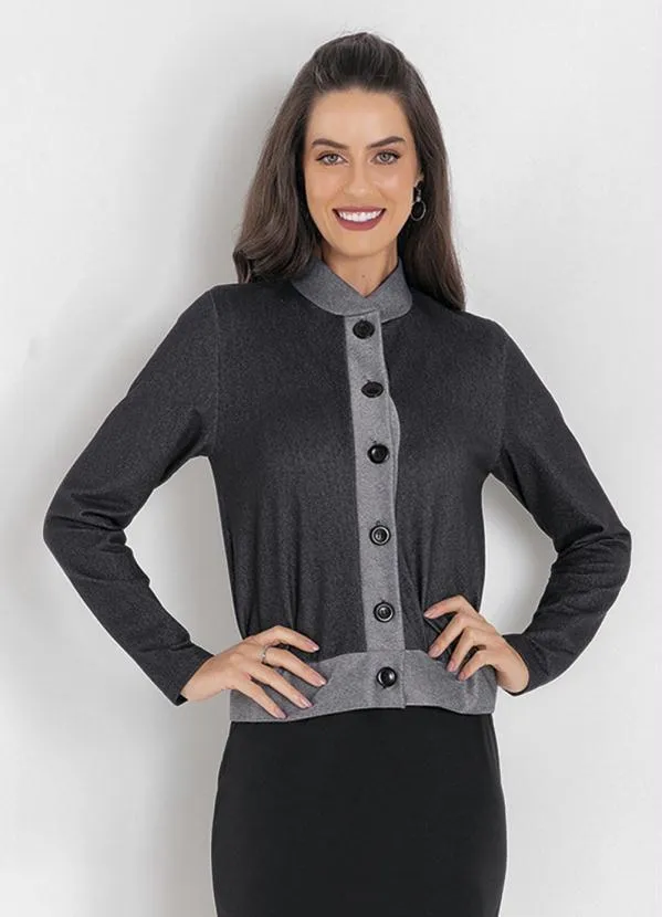 Rosalie - Casaco Preto com Botões