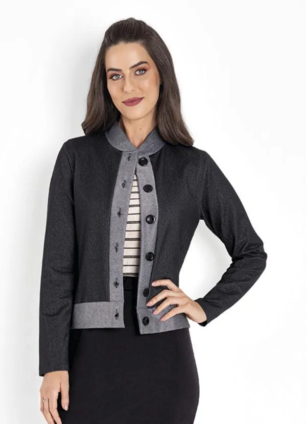 Rosalie - Casaco Preto com Botões 3