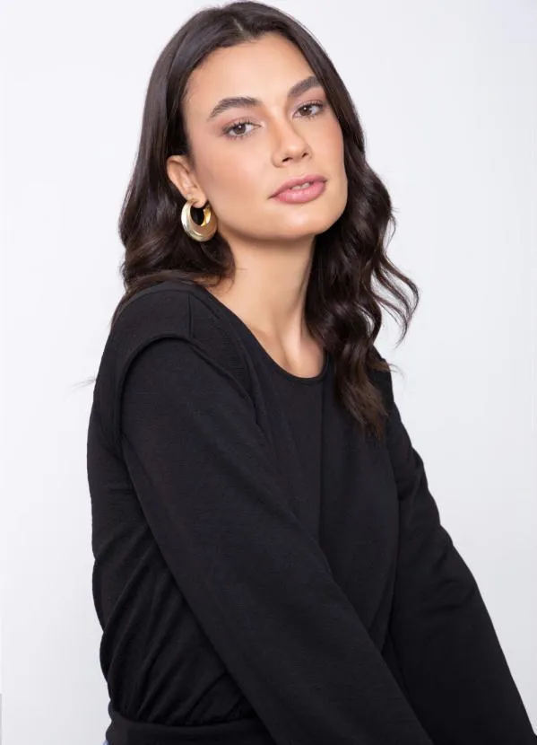 Quintess - Casaco Preto com Gota Costas 3