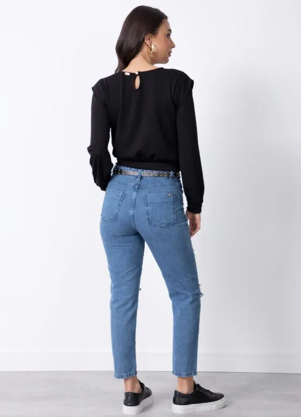 Quintess - Casaco Preto com Gota Costas 4