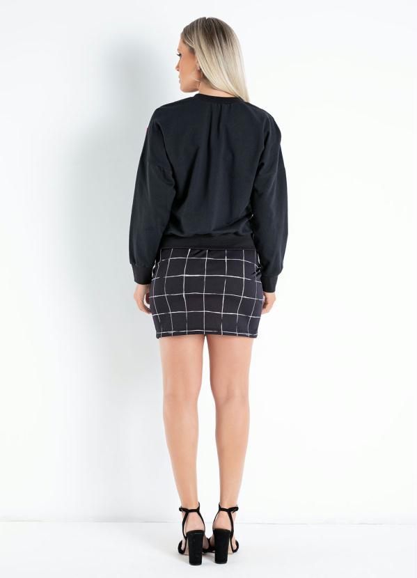 Outlet - Casaco Preto com Zíper e Recortes 4