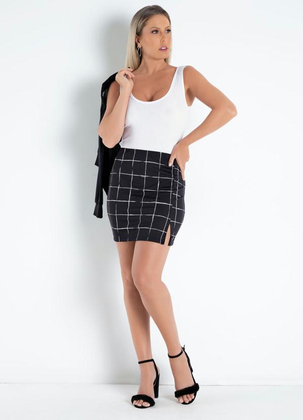 Outlet - Casaco Preto com Zíper e Recortes 5