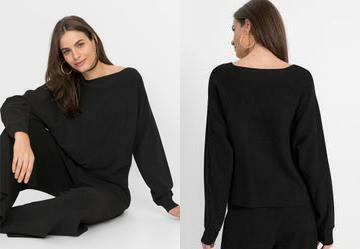 Casaco Preto em Malha Tric