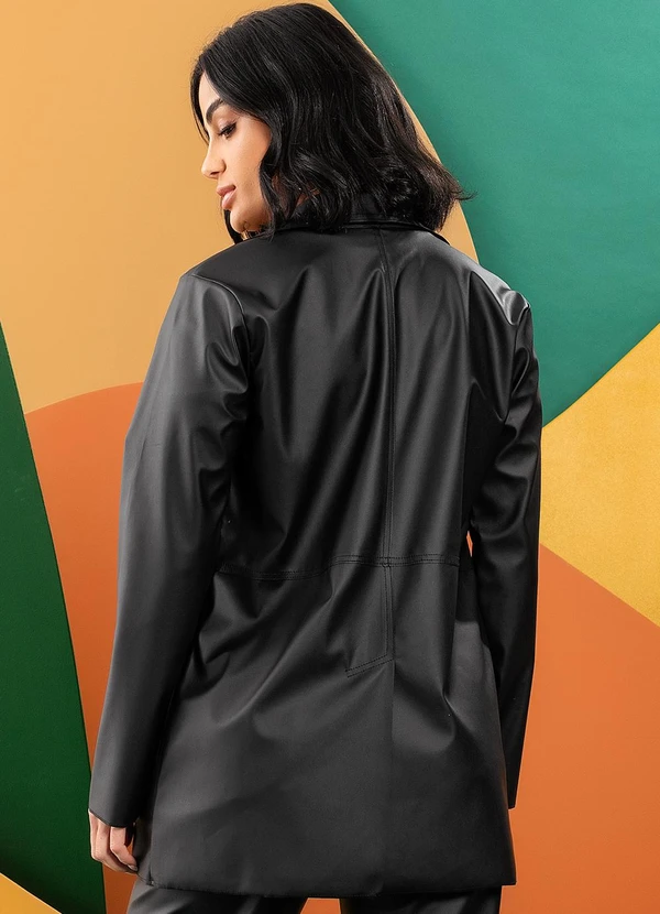 Quintess - Casaco Preto em Material Sintético 4