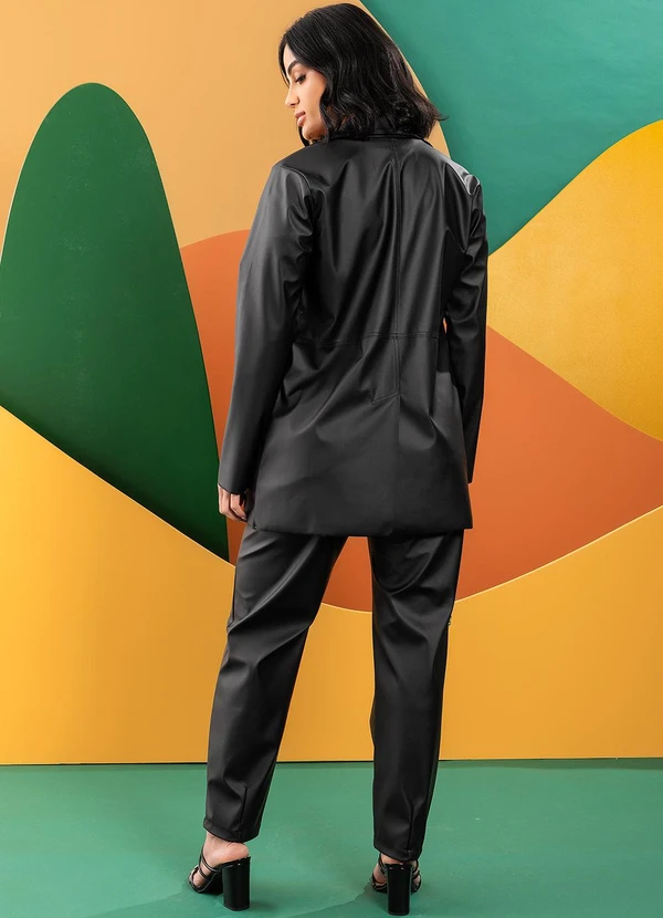Quintess - Casaco Preto em Material Sintético 2