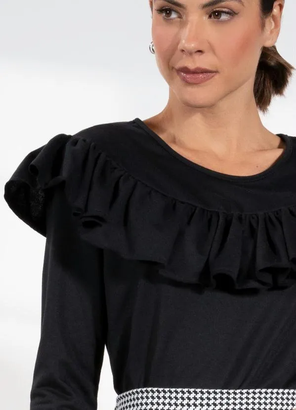 Quintess - Casaco Preto em Moletinho 5