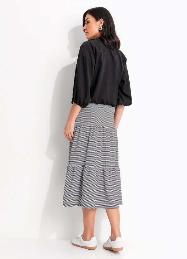 Quintess - Casaco Preto em Nylon Suede 2