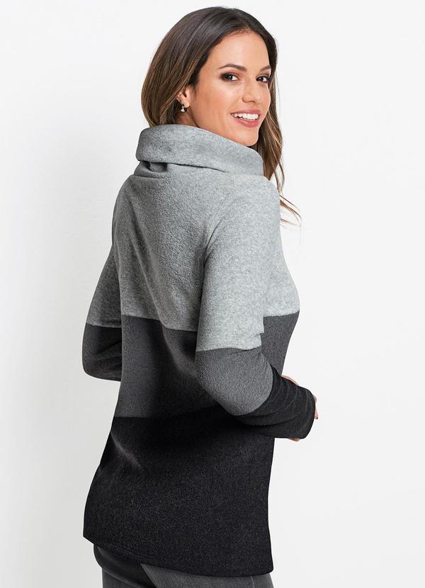 bonprix - Casaco Preto em Plush Boucle 2