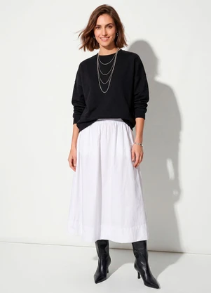 Quintess - Casaco Preto Oversized Genderless em Moleton - QUINTESS