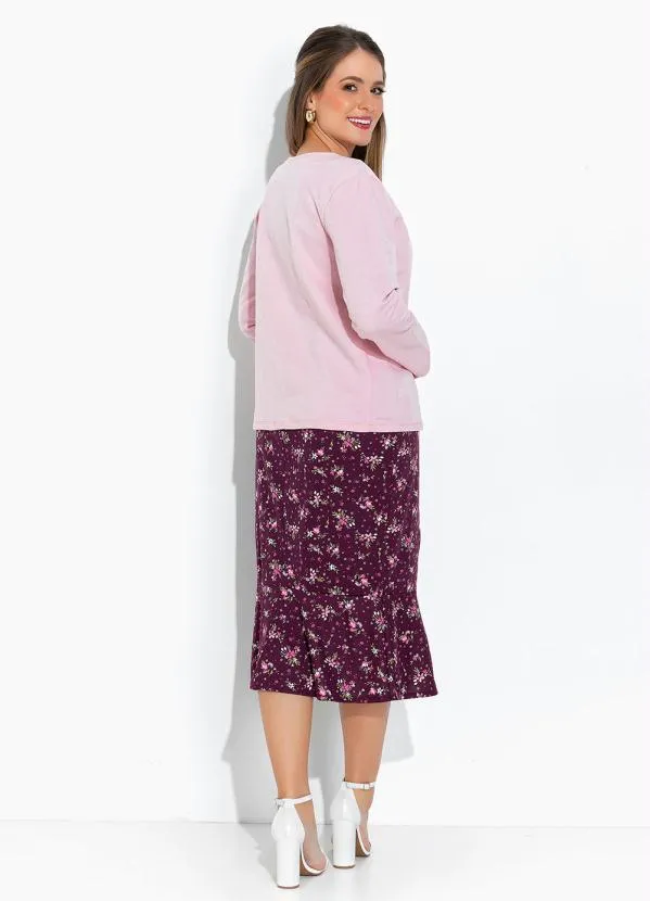 Rosalie - Casaco Rosa com Fechamento em Bt 5