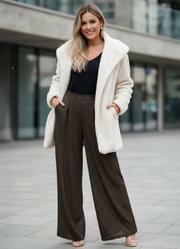 Casaco Teddy Alongado Off White