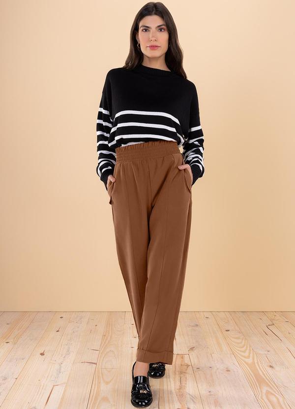 Angel - Casaco Tricot Listras Preto 3