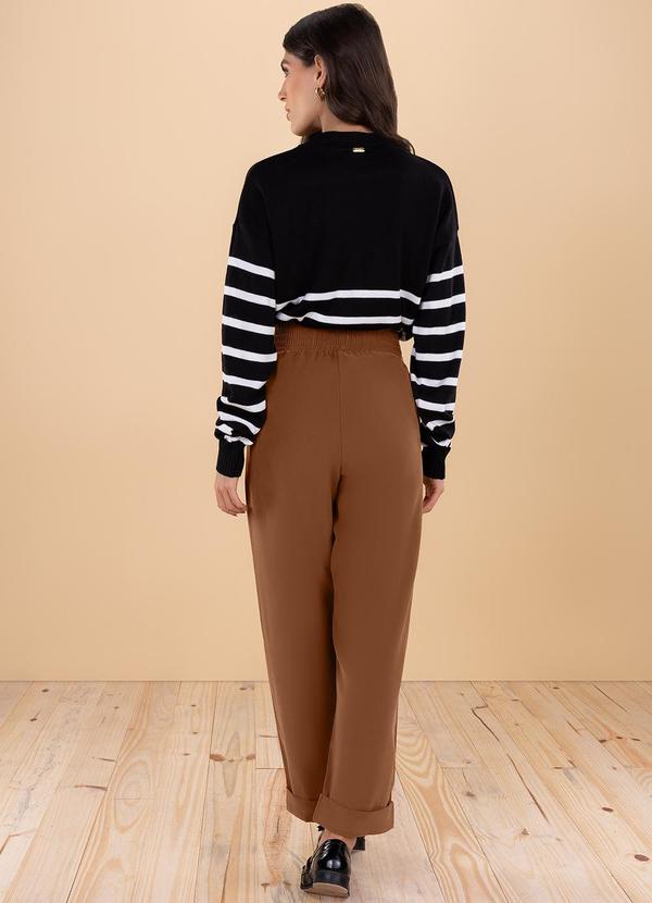 Angel - Casaco Tricot Listras Preto 4