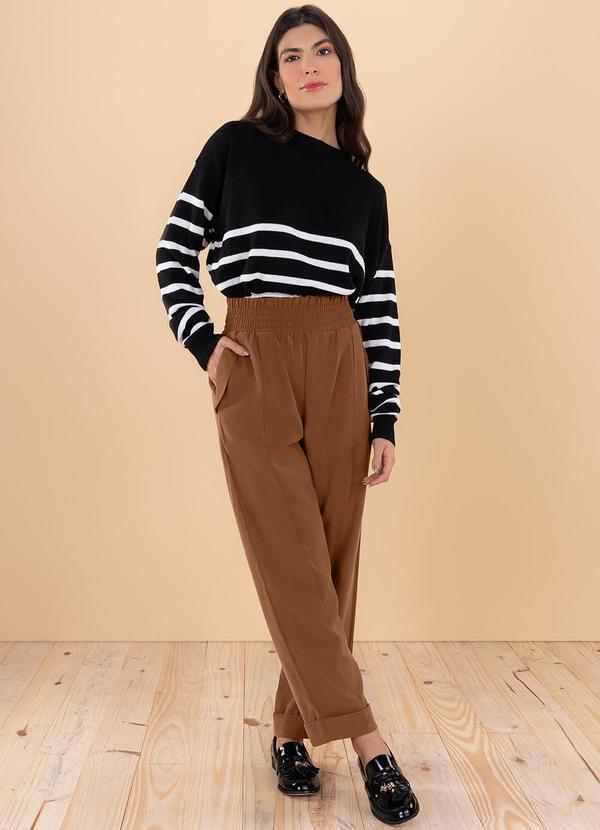 Angel - Casaco Tricot Listras Preto 5