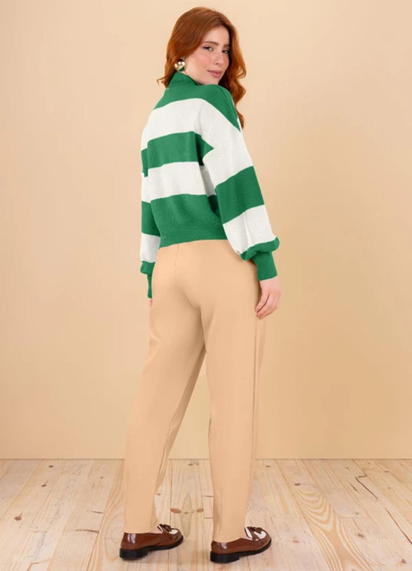 Angel - Casaco Tricot Listras Verde 3