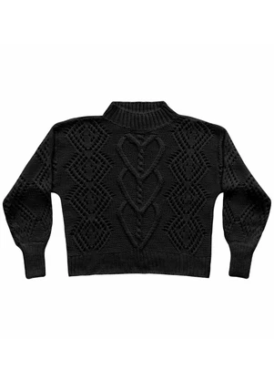 Angel - Casaco Tricot Preto - ANGEL