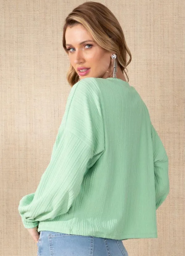 Quintess - Casaco Verde com Manga Bufante 9