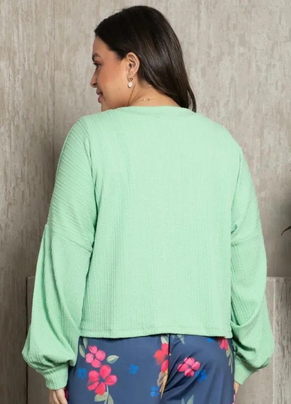 Quintess - Casaco Verde com Manga Bufante 4