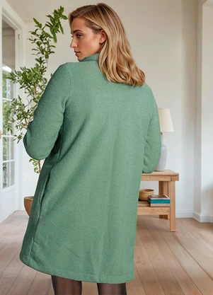 bonprix - Casaco Verde em Plush Boucle - BONPRIX