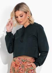 Casaco Verde Escuro com Capuz