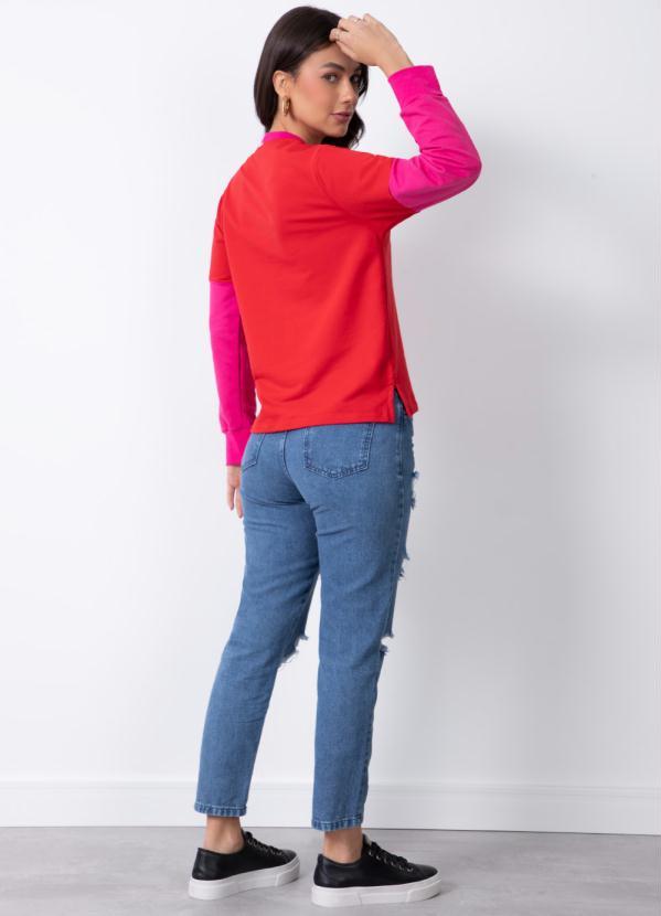 Quintess - Casaco Vermelho e Rosa com Fendas 2