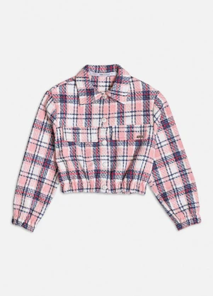 Authoria - Casaco Xadrez com Lapelas Rosa - AUTHORIA